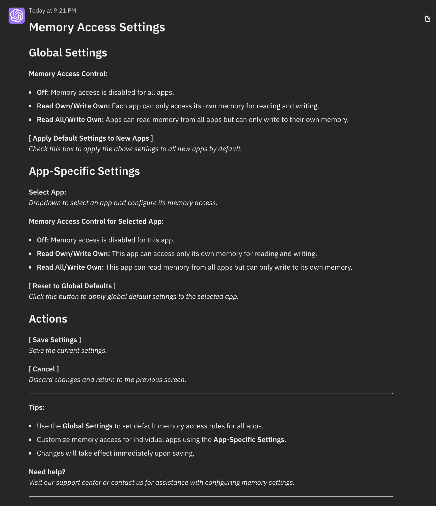 text based UI generator output