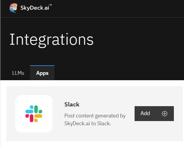 enable slack integration